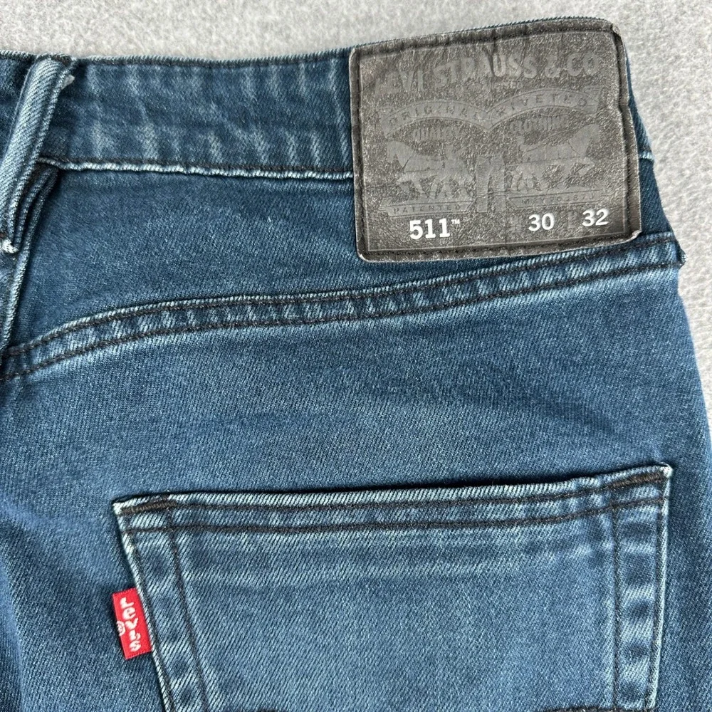 Levi's 511 Jeans Men's 30x32 Blue Slim Fit Dark Wash Stretch Denim Rodeo‎ Casual
